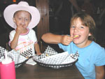 Megan eating Fries